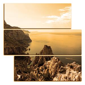 Obraz na plátně - Majestátní krajina s klidným mořem - čtverec 3233FD (75x75 cm)