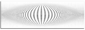 Obraz na plátně - Abstraktní geometrická sfera - panoráma 5218A (105x35 cm)