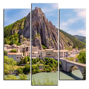 Obraz na plátně - Sisteron v Provence - čtverec 3235C (75x75 cm)