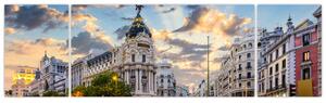 Obraz - Calle Gran Vía, Madrid, Španělsko (170x50 cm)