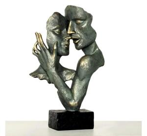 Stolní dekorace 31,5x9,5x19 cm pryskyřice/patina
