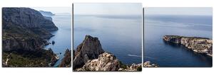 Obraz na plátně - Majestátní krajina s klidným mořem - panoráma 5233D (90x30 cm)