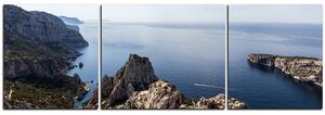 Obraz na plátně - Majestátní krajina s klidným mořem - panoráma 5233C (90x30 cm)