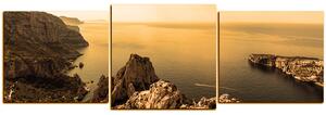 Obraz na plátně - Majestátní krajina s klidným mořem - panoráma 5233FD (90x30 cm)