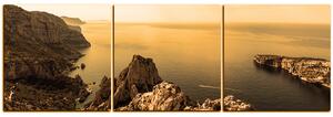 Obraz na plátně - Majestátní krajina s klidným mořem - panoráma 5233FB (90x30 cm)
