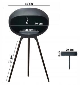 BIO krb TOKIO 45x100 cm 2kW černá
