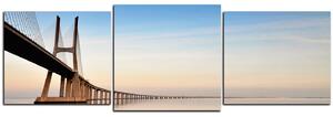 Obraz na plátně - Most Vasco da Gama - panoráma 5245D (90x30 cm)