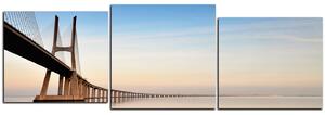 Obraz na plátně - Most Vasco da Gama - panoráma 5245E (150x50 cm)