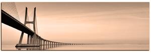 Obraz na plátně - Most Vasco da Gama - panoráma 5245FA (105x35 cm)