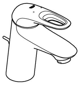 GROHE 33558LS3 - Umyvadlová baterie EUROSTYLE velikost S bílá
