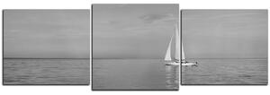 Obraz na plátně - Plachetnice na moři - panoráma 5248QD (150x50 cm)