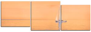 Obraz na plátně - Plachetnice na moři - panoráma 5248FE (150x50 cm)