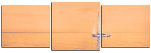 Obraz na plátně - Plachetnice na moři - panoráma 5248FD (90x30 cm)