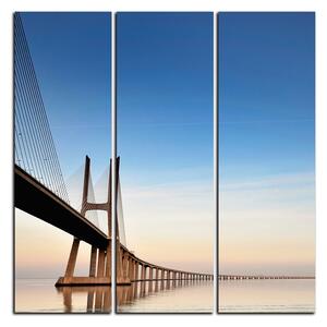 Obraz na plátně - Most Vasco da Gama - čtverec 3245B (75x75 cm)