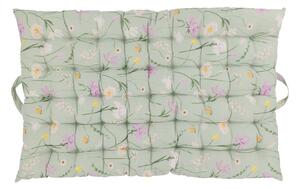 Zelená matrace s květy Aix Quilt Wild Flowers - 60*100 cm - Chic Antique