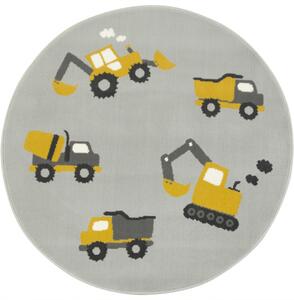 Dětský koberec Luna Kids 534418/89945 auta, hořčicový