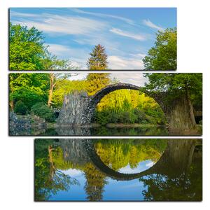 Obraz na plátně - Most v parku v Kromlau - čtverec 3246D (75x75 cm)
