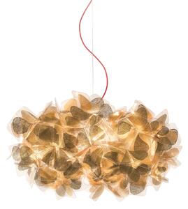 SLAMP CLISS00GNM01R00000EU Clizia Mama Non Mama Gold Medium, designové svítidlo s červeným kabelem, 2x12W E27, prům. 53cm