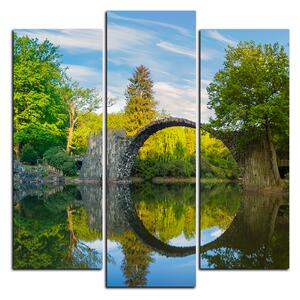 Obraz na plátně - Most v parku v Kromlau - čtverec 3246C (75x75 cm)