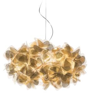 Slamp Clizia Mama Non Mama gold, designové svítidlo s čirým kabelem, 2x12W E27, prům. 53cm