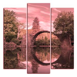 Obraz na plátně - Most v parku v Kromlau - čtverec 3246VC (75x75 cm)