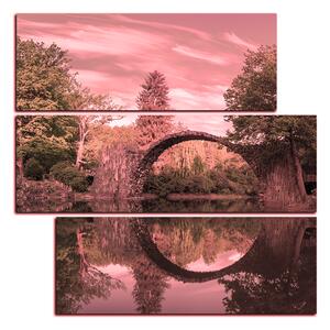 Obraz na plátně - Most v parku v Kromlau - čtverec 3246VD (75x75 cm)