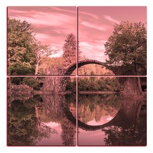 Obraz na plátně - Most v parku v Kromlau - čtverec 3246VE (60x60 cm)