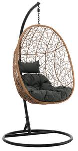 Závěsné křeslo DREAMY naturální / tmavě šedé / černé FAT6437