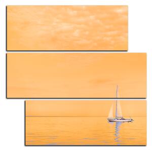 Obraz na plátně - Plachetnice na moři - čtverec 3248FD (75x75 cm)
