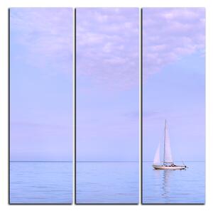 Obraz na plátně - Plachetnice na moři - čtverec 3248B (75x75 cm)