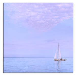 Obraz na plátně - Plachetnice na moři - čtverec 3248A (50x50 cm)