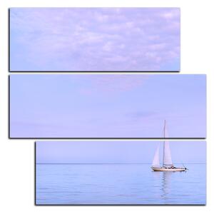 Obraz na plátně - Plachetnice na moři - čtverec 3248D (75x75 cm)