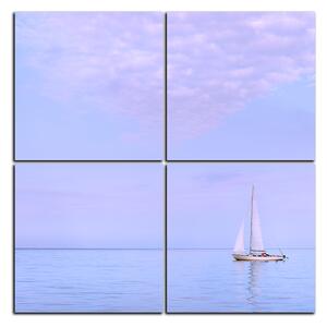 Obraz na plátně - Plachetnice na moři - čtverec 3248E (60x60 cm)