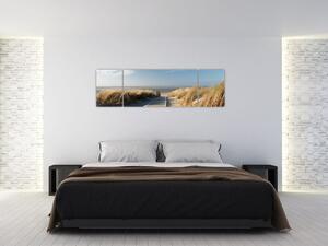 Obraz - Písečná pláž na ostrově Langeoog, Německo (170x50 cm)