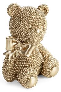 DEKORAČNÍ SOŠKA BEAR 10X13 CM ŠAMPAŇSKÁ