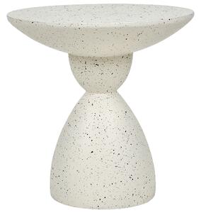 Odkládací stolek CAFFI 50 cm 50 cm Bílé terrazzo