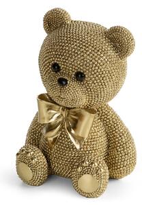 DEKORAČNÍ SOŠKA BEAR 13X17 CM ŠAMPAŇSKÁ