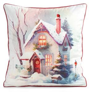 VÁNOČNÍ DEKORAČNÍ POVLAK NA POLŠTÁŘ COZY5 45X45 CM VZOROVANÝ