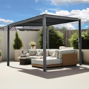 Pultová bioklimatická pergola s lamelami 3 x 3 M