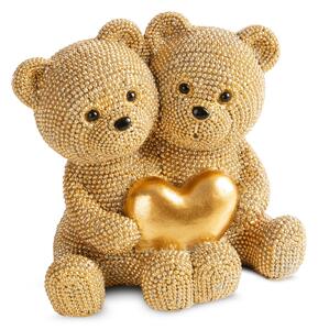DEKORAČNÍ SOŠKA BEAR 11X10 CM ZLATÁ