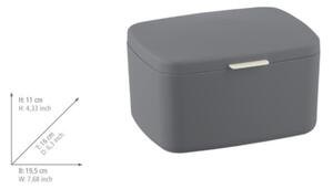 WENKO 23981100 - Box BARCELONA 19,5x16 cm antracit/lesk. chrom