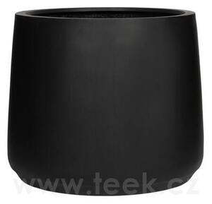 Pottery Pots Venkovní květináč kulatý Jumbo Patt XS, Black (barva černá), kolekce Natural, průměr 73 cm x v 61 cm