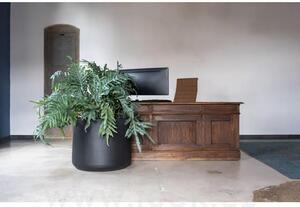 Pottery Pots Venkovní květináč kulatý Jumbo Patt XS, Black (barva černá), kolekce Natural, průměr 73 cm x v 61 cm