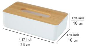 WENKO 25318100 - Kosmetický box ROTELLO 24x12,7 cm bílá/hnědá