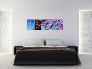 Obraz malované rozkvetlé třešně (170x50 cm)
