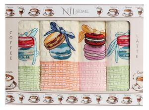 KUCHYŇSKÉ UTĚRKY MACARONS SADA 4 KS 50X70 CM VZOROVANÉ