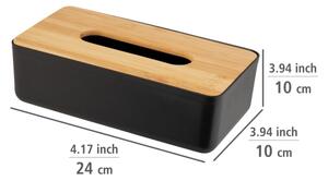 WENKO 25319100 - Kosmetický box ROTELLO 24x12,7 cm černá/hnědá