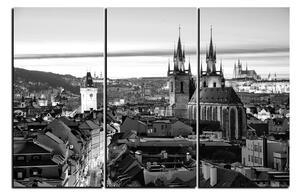 Obraz na plátně - Panoramatický pohled na starú Prahu 1256QB (90x60 cm )