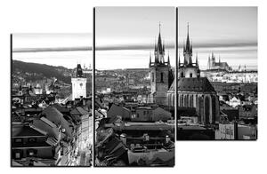 Obraz na plátně - Panoramatický pohled na starú Prahu 1256QD (90x60 cm)