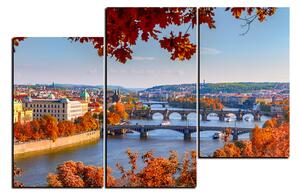 Obraz na plátně - Řeka Vltava a Karlův most 1257D (120x80 cm)